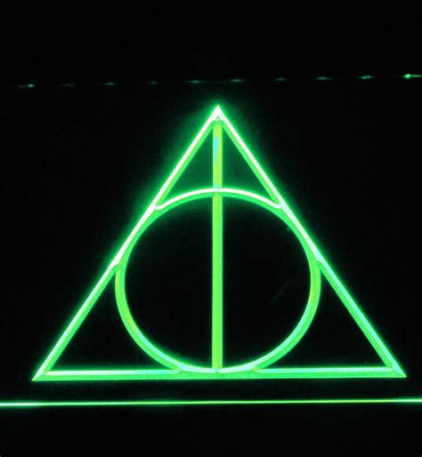Harry Potter The Daethly Hallows Neon Sign Etsy
