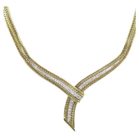 Cartier 18k Yellow Gold Diamond Necklace For Sale At 1stdibs
