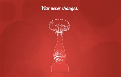 Download wallpaper Fallout, Art, Nuka Cola, Cola, Nuka-Cola, War never changes, section ...