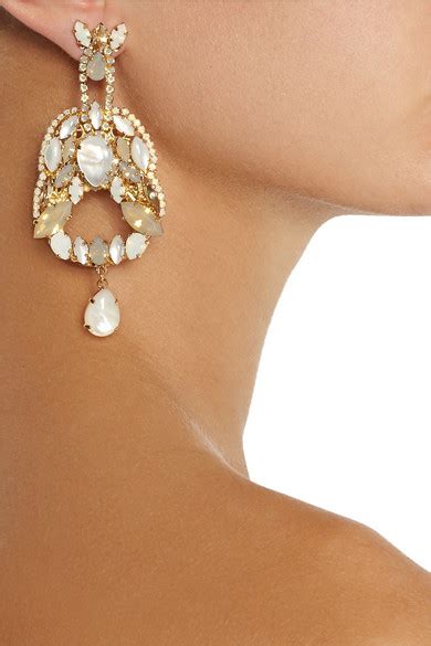 Erickson Beamon Whiter Shade Of Pale Gold Plated Swarovski Crystal