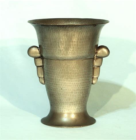 Proantic Vase Art Deco En Etain Tain Pays Bas