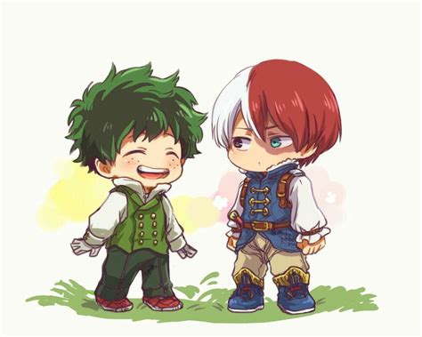 Midoriya Izuku And Todoroki Shouto My Hero Academia My Hero Academia