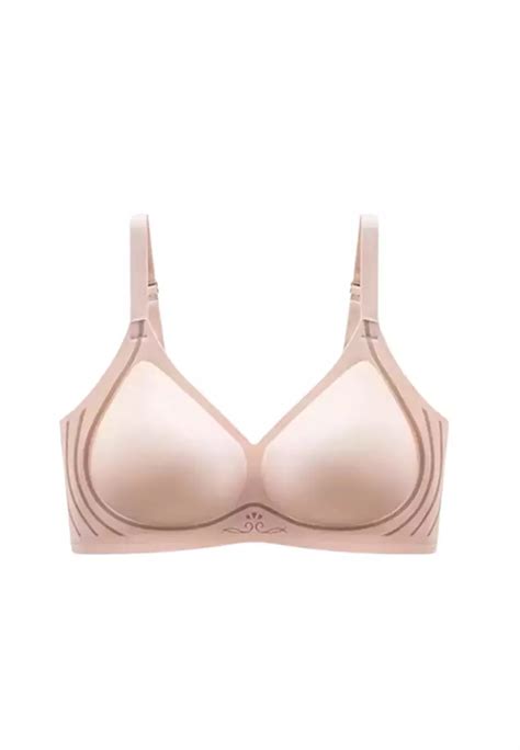 Buy Kiss Tell Premium Blakely Seamless Wireless Padded Push Up Bra In Nude Online Zalora