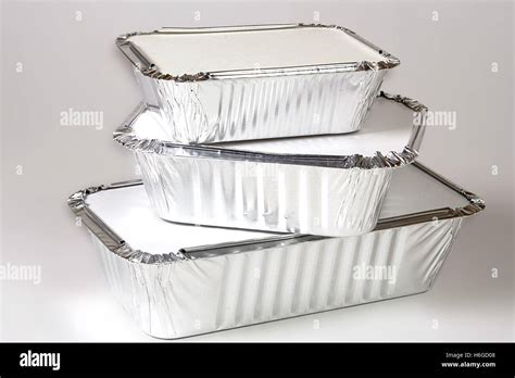 Aluminium Foil Takeaway Food Containers Stock Photo Alamy
