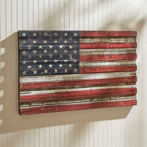 American Flag Wood Wall Art - Rustic Wall Decor - Outdoor Living