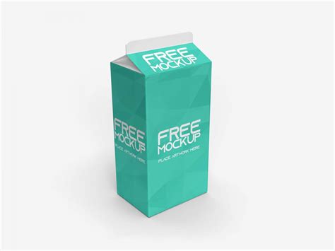 Standing Milk Box Mockup Mockup Love
