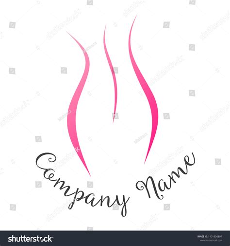 Vector Isolated Logo Pink Woman Naked Stock Vector Royalty Free