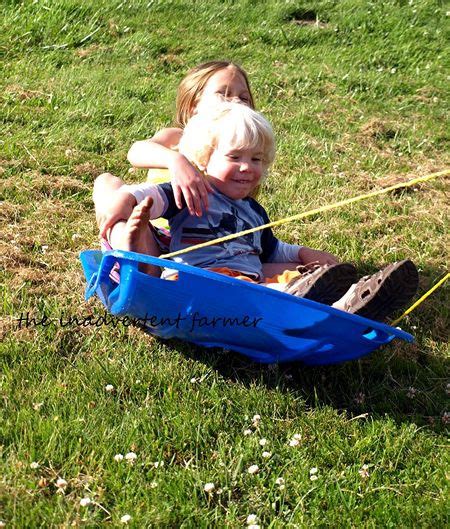 Grass Hill Sledding Simple Summer Fun The Inadvertent Farmer