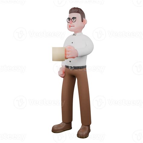 Male Professional Sociologist 3d Character A Male Sociologist Is