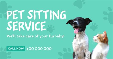 Pet Sitting Service Facebook Ad Brandcrowd Facebook Ad Maker