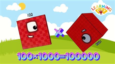 Multiplication Of Numberblocks Big Numbers Multiplying Giant Number Youtube