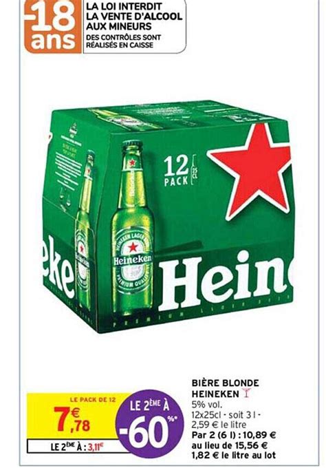Promo Bi Re Blonde Heineken Chez Intermarch Icatalogue Fr
