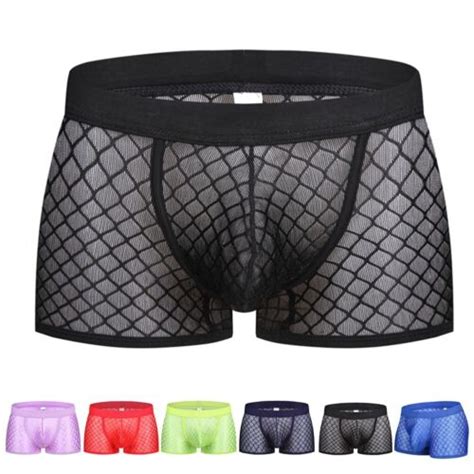 Unterhose Brandneu Mann Shorts Niedrige Taille Sexy Transparente Boxer