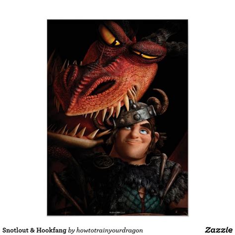 Snotlout & Hookfang Poster | Zazzle | How train your dragon, How to ...