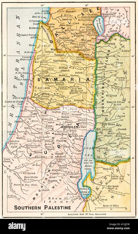 Map Of Palestine In Biblical Times