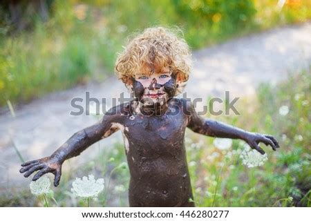 Naked Boy Mud Stock Photo Shutterstock