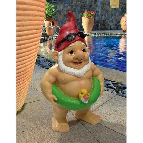 Pool Party Pete Naked Gnome Statue Artofit