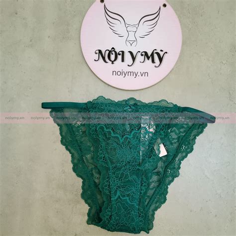 Quần lót Victoria Secret bikini dây ren màu xanh lá qfz Nội y Mỹ