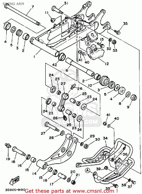 Yamaha YFZ350A BANSHEE 1990 SWING ARM Buy Original SWING ARM Spares