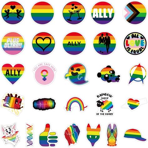 Buy Pcs Gay Pride Stickers Rainbow Stickers For Lgbtq Sticker Packs In Gay Pride Stuff