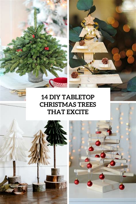 14 Diy Tabletop Christmas Trees That Excite Shelterness