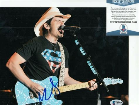 Brad Paisley Autographed Signed Country Music Love And War 8X10 Photo