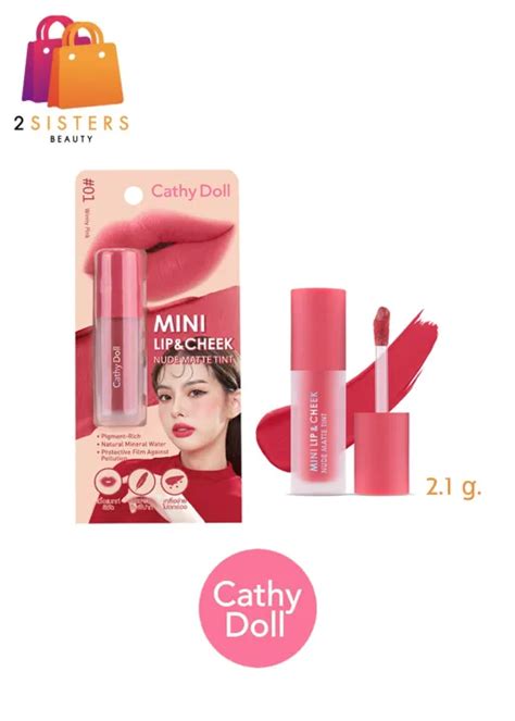 Cathy Doll Makeup Mini Lip Cheek Nude Matte Tint G