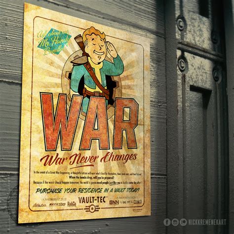 "War...War Never Changes" Retro Fallout Ad Art Print – Dreamforger Studios