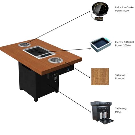 Plywooden Hot Pot Barbecue Table Besthotpottable