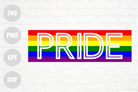 Pride Rainbow Flag Svg Png Eps Dxf Gay Pride Rainbow Banner Cut File Cricut Instant