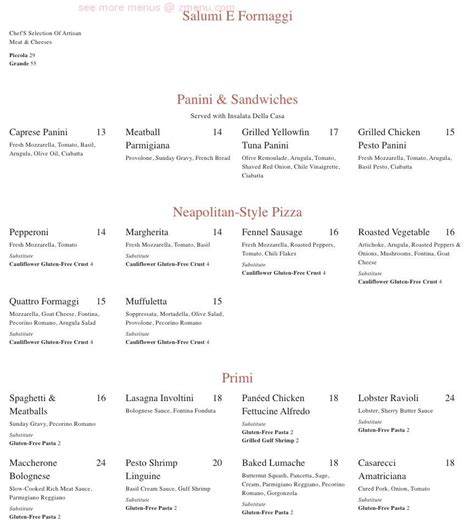 Online Menu of A Tavola Restaurant & Wine Bar Restaurant, Metairie, Louisiana, 70002 - Zmenu