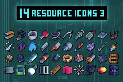 Free Cyberpunk Resource Pixel Art 32x32 Icons