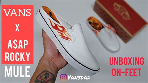 Vans X A Ap Rocky Slip On Mule Unboxing And On Feet Youtube