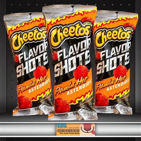Cheetos Flavor Shots Flamin Hot Asteroids The Junk Food Aisle