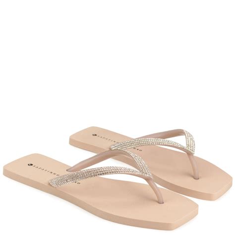 Rasteira Praia Nude Baby Fosca Pedra Jet Bege