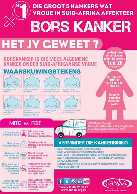 Infografiek Borskanker Simptome And Mite Vs Feite Cansa The Cancer