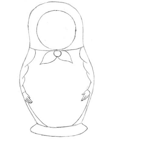 Матрешка рисунок карандашом (47 фото)