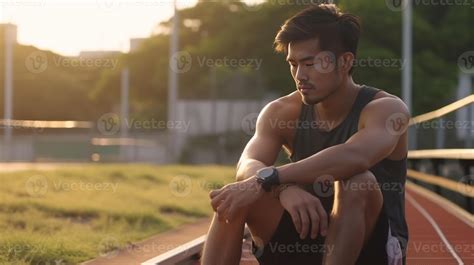 cansado hombre después cardio rutina de ejercicio corriendo hombre