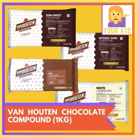 Van Houten Semi Sweet Intense Dark Milk Chocolate Compound 1kg