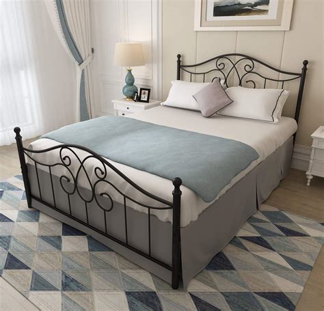 Amazon Vecelo Full Bed Frame With Headboard And Footboard Metal