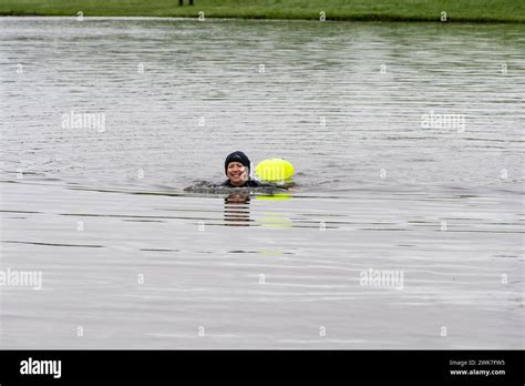 Open Cold Water Swimmers Stock Photo Alamy