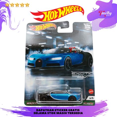Hot Wheels Premium Bugatti Chiron Biru Exotic Envy Car Culture Lazada Indonesia