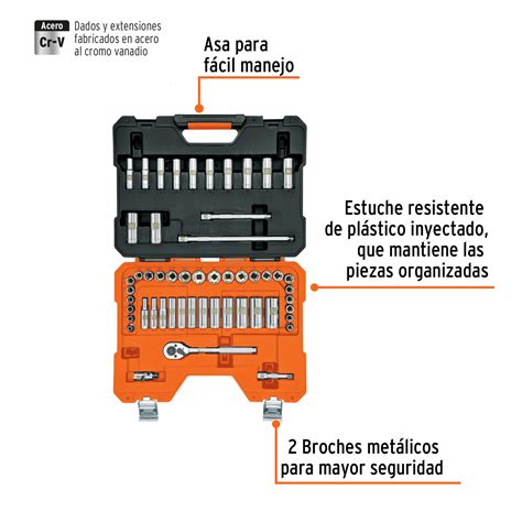 15689 JD 3 8X53M TRUPER Truper Juego De 53 Herramientas Cuadro 3 8