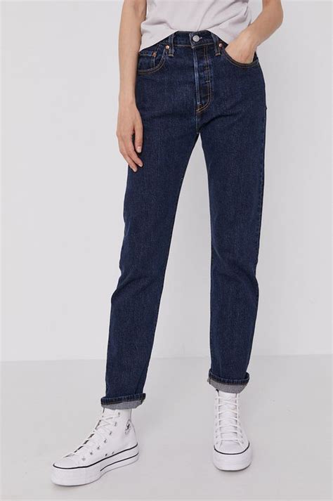 Levis Jeansy 501 Damskie High Waist