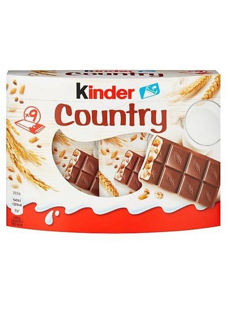 Шоколад Kinder Country з молочно-злаковою начинкою 211.5г – купити в ...