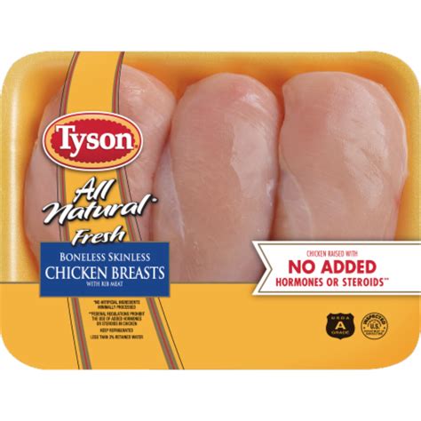 Tyson All Natural Fresh Boneless Skinless Chicken Breasts Lb