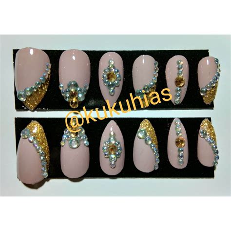 Kuku Hias Wedding Warna Nude Lazada Indonesia