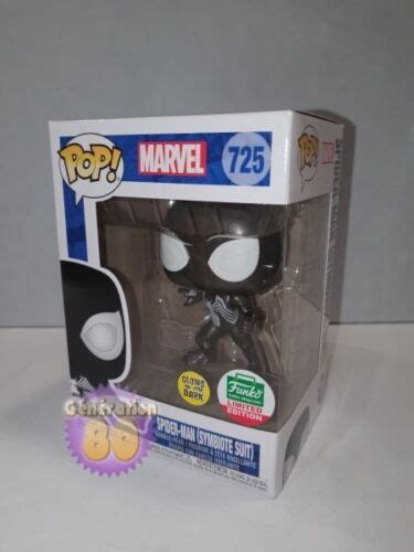 Funko Pop Spider Man Symbiote Suit 725 Glows In The Dark Marvel Limited