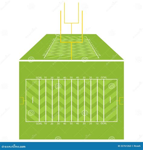 American Football Field Stock Vector Illustration Of Sport