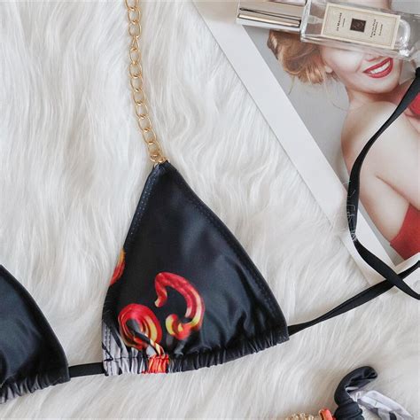 Sexy Tied Luxury Rhinestone Three Piece Set Bikini Uniqistic
